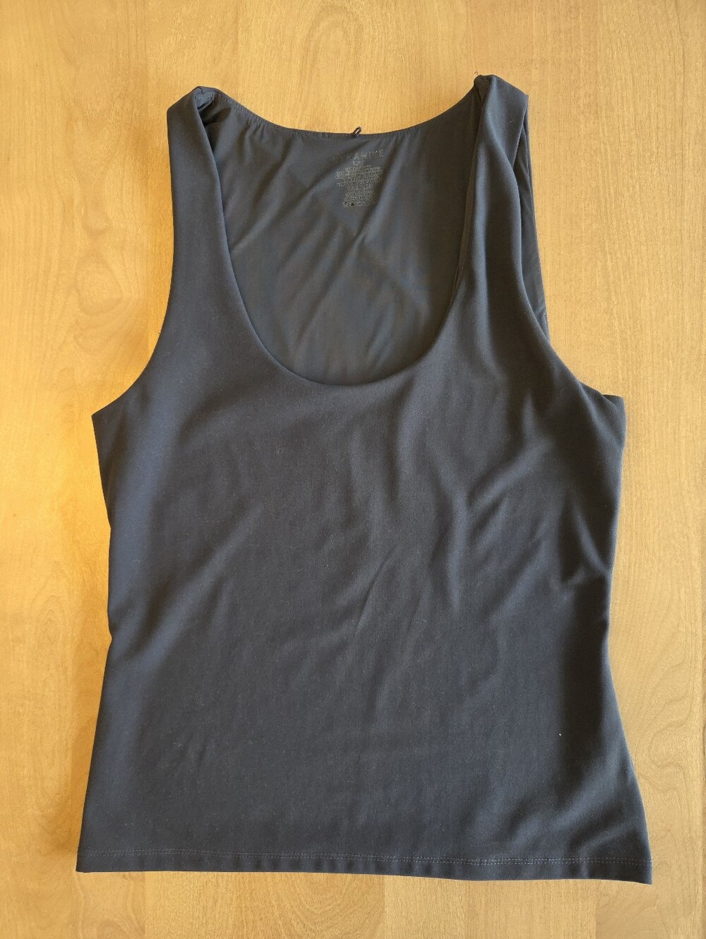 Dynamite Slate Blue Double Layer Scoop Neck Tank Top
